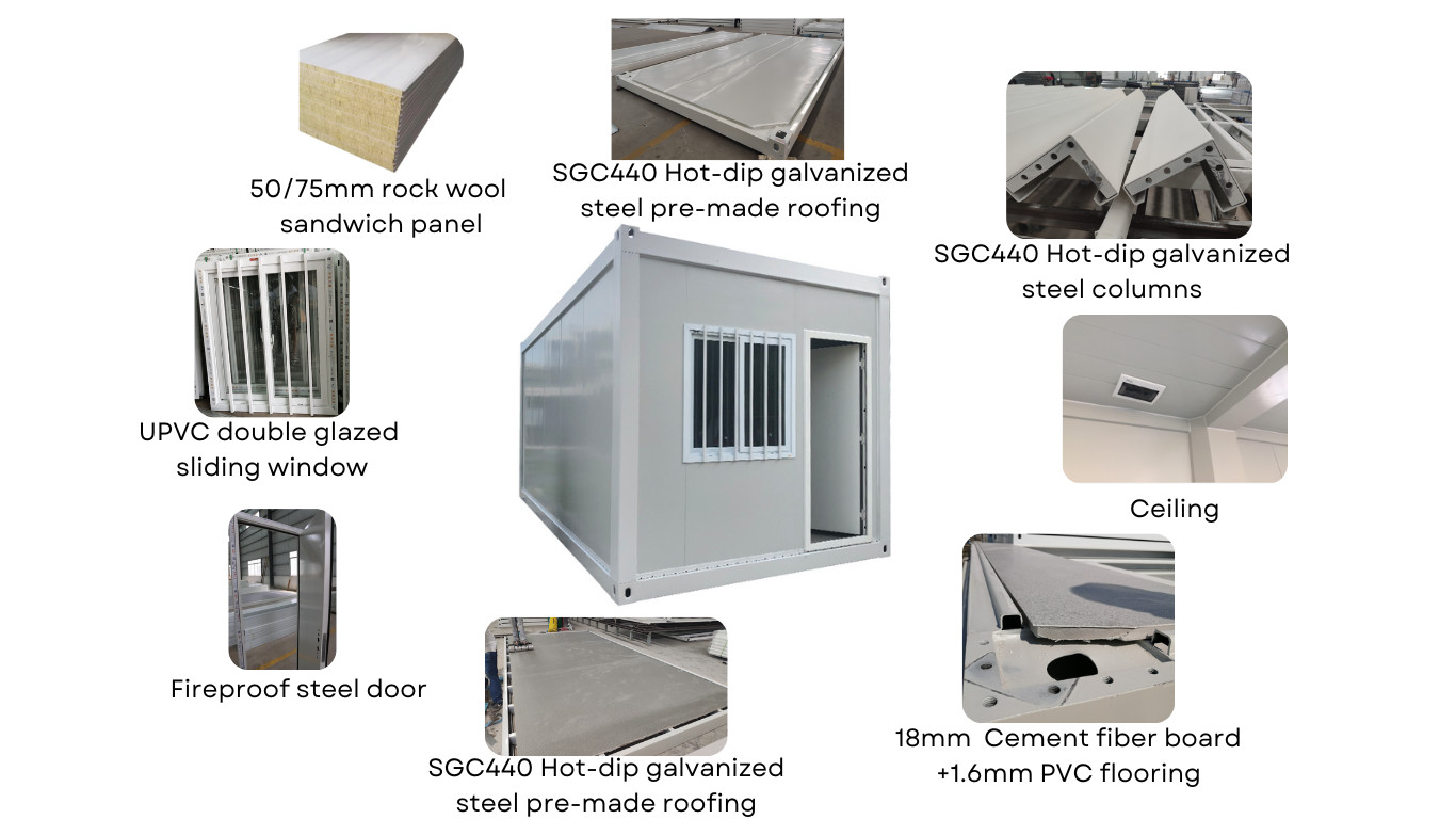 BOX SPACE Employee Container Office Living Area Residential Prefabricated Modular Residential Container Project