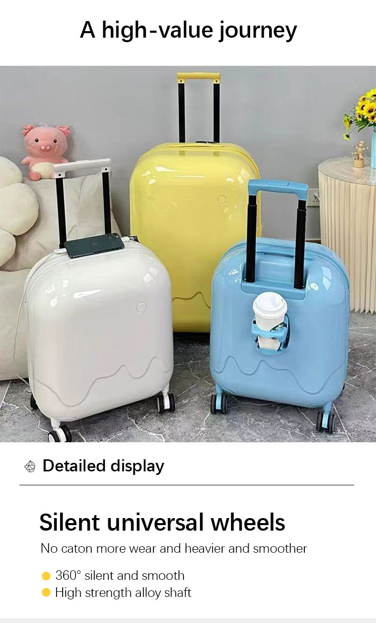 Sympathybag Factory Price Wholesale 20" White Set Backpack Holder Plastic Hardcase Abs Suitcases Sets Travel Suitcase