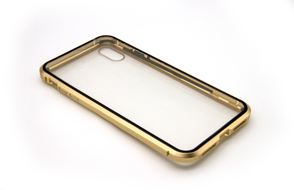 Full protection glass case for iphone X/XR/MAX, glass front and rear,Aluminum frame