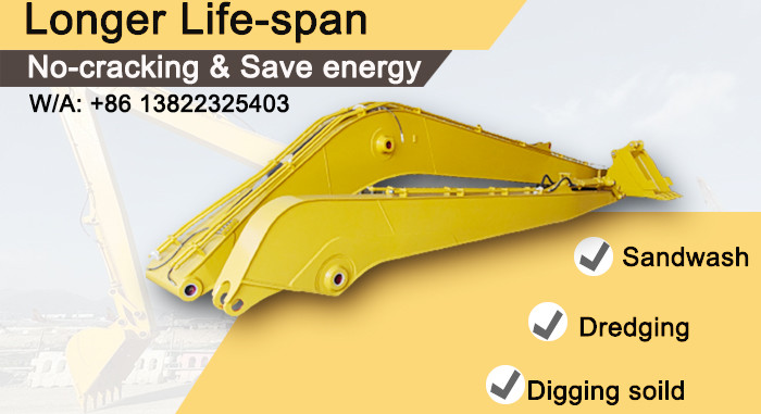 18m Long Reach Excavator Boom Heavy Equipment Long Arm For Cleaning Riverbed
