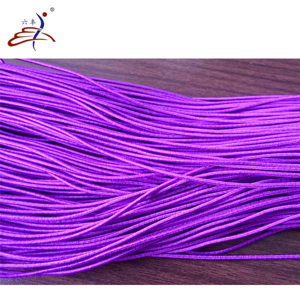 1.5mm Black Round Elastic Cord Polyester Elastic Bungee Cord