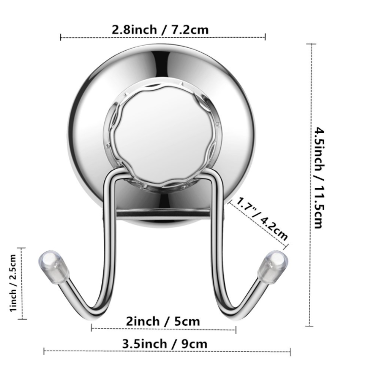 Strong Suction Cup Hook Bathroom Stainless Steel Modern Bathroom Towel Hooks