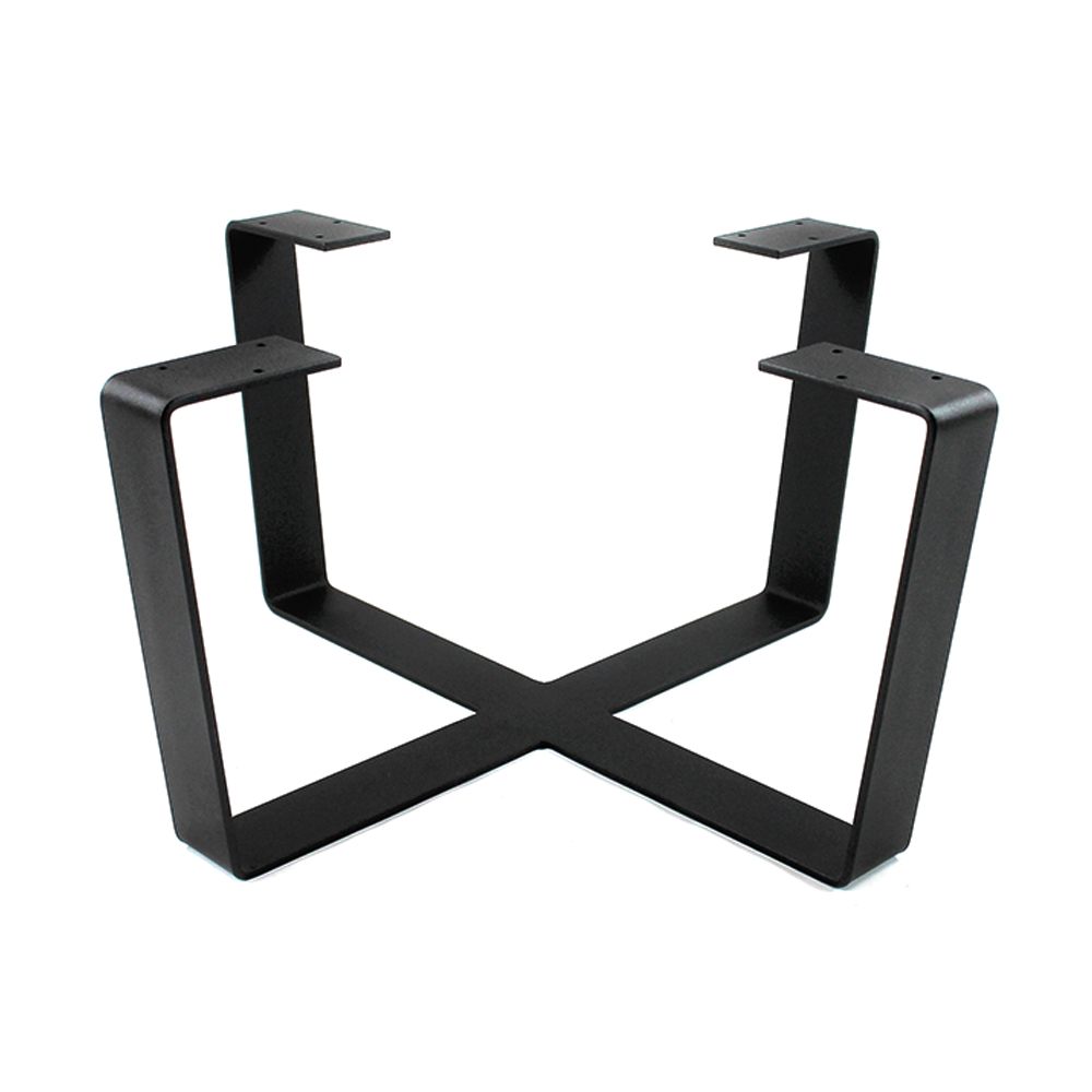 Large Cross Frame Round Pedestal Coffee Table Base for Customized Dining Furniture