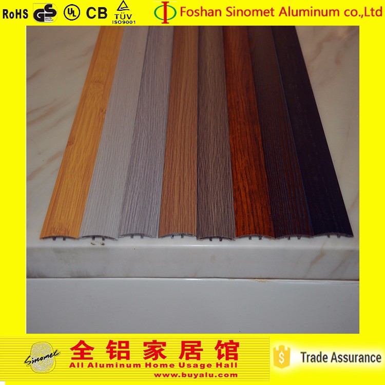 Professional External Corner Tile Trim Wood Grain Aluminum Extrusion Tile Tirm