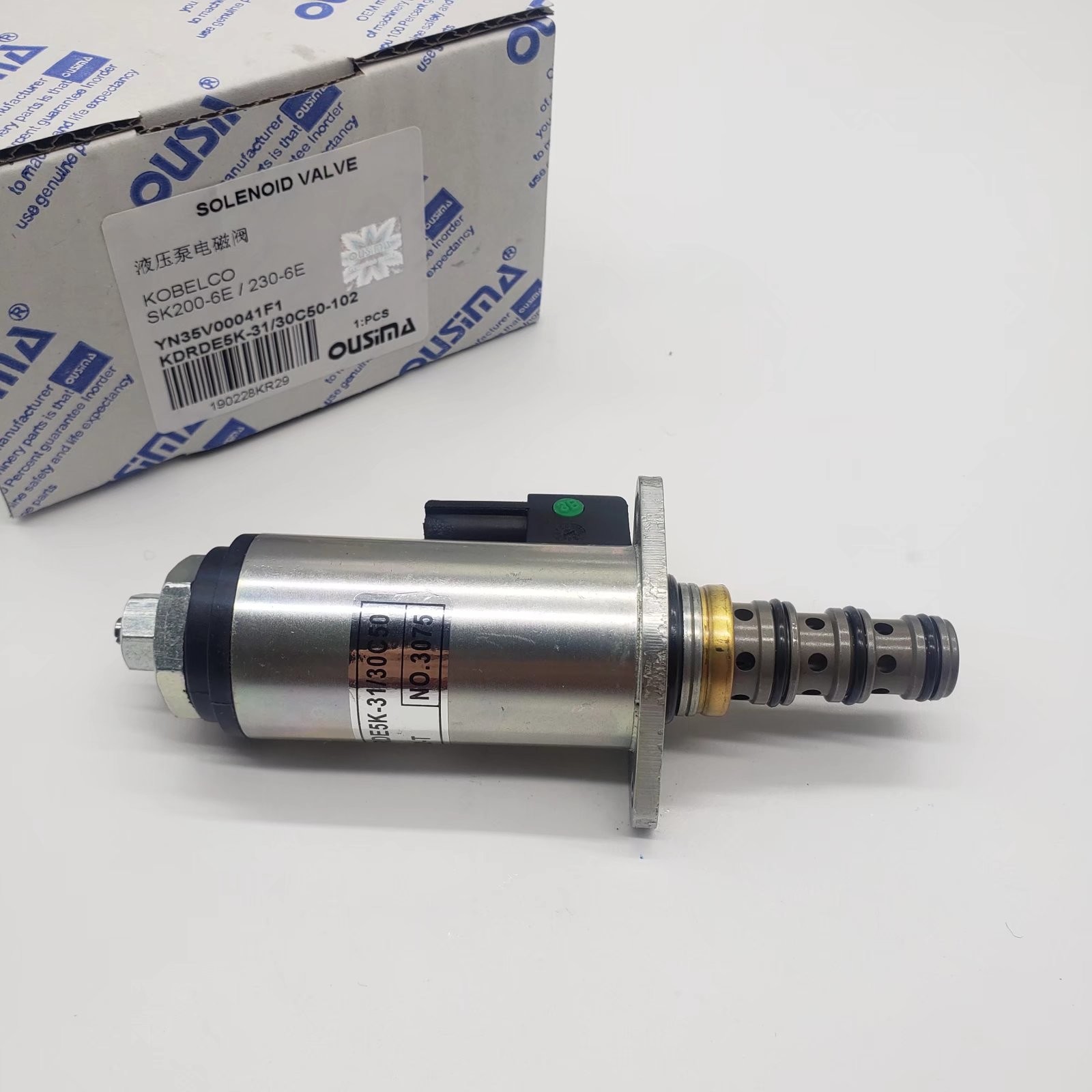 CE Kobelco Solenoid Valve KDRDE5K-31 30C50-102 YN35V00041F1 For SK200-6 SK230-6E