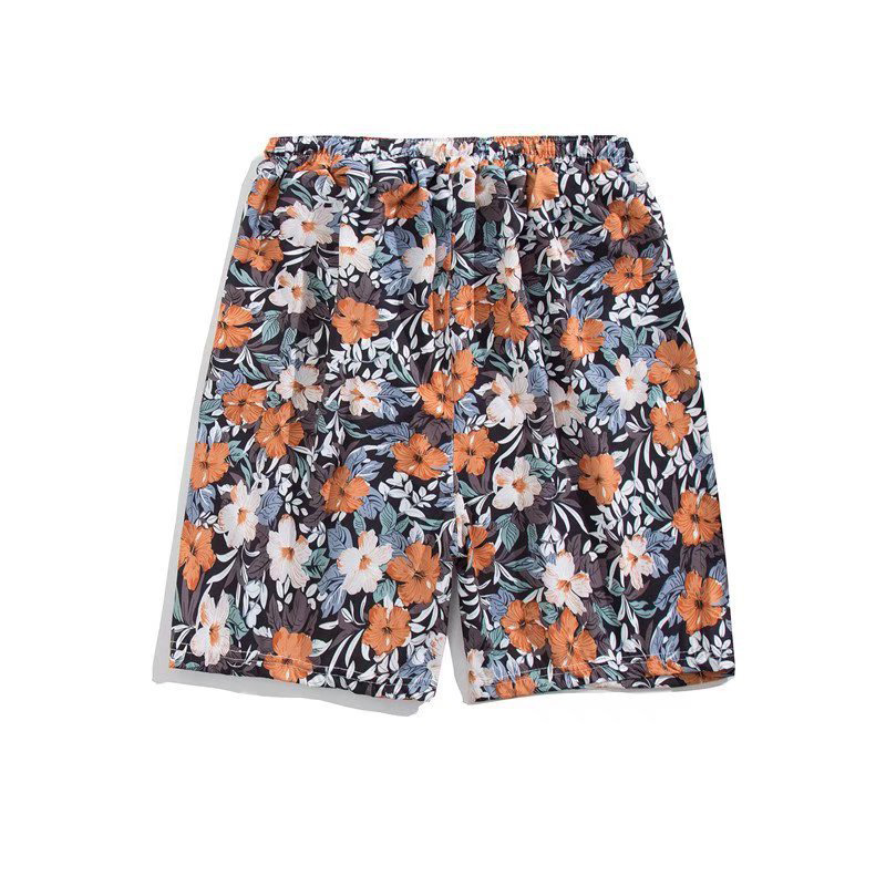 Resort beachwear Elastic Waistband Casual Swim short Floral printing Beach Short