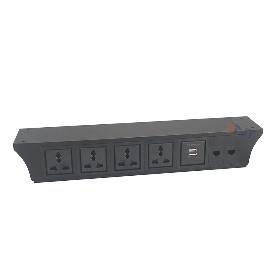 Office multifunctional under table install universal power socket with usb ports