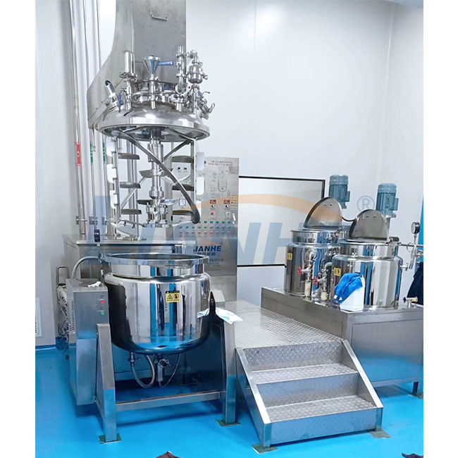 200L Cosmetic Cream High Shear Mixing Tank Vacuum Ointment Emulsifying Mixer Machine
