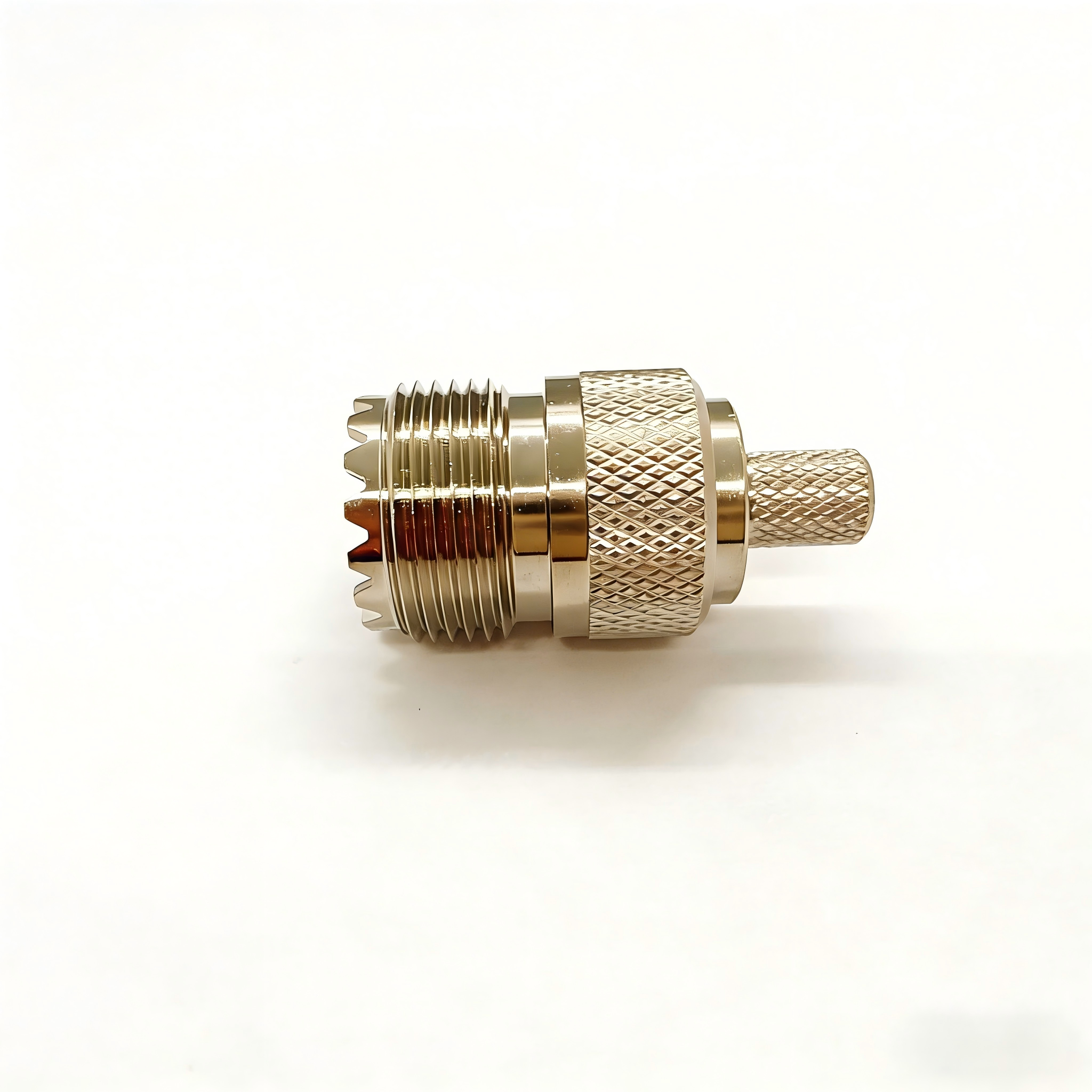Female Crimp Type RF Connector UHF/PL259 with Nickel-plated Brass and PTFE Insulator for LMR240 Cable
