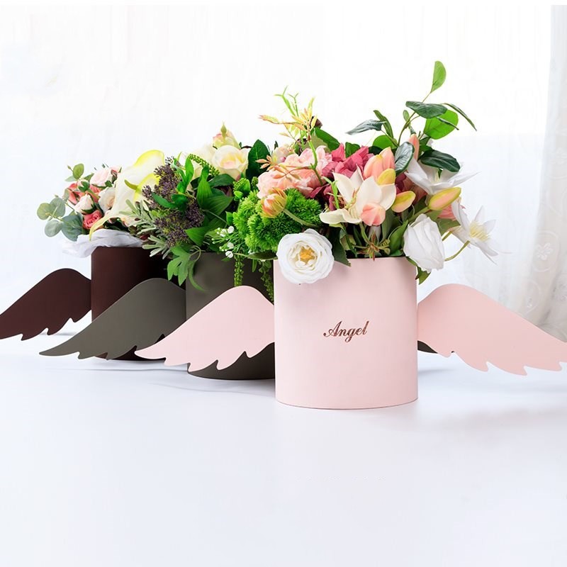UV Coating Printing Large Flower Box Pink Pentagon Cardboard Rose Gift Box