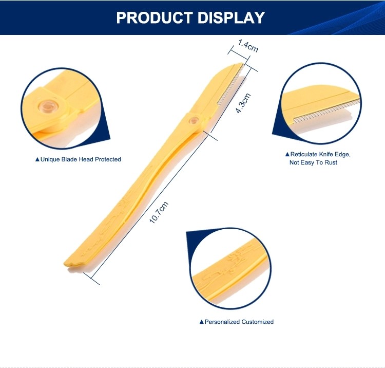 Various Colors Mini Eyebrow Razor 3 Pieces Safety Eyebrows Makeup Knife