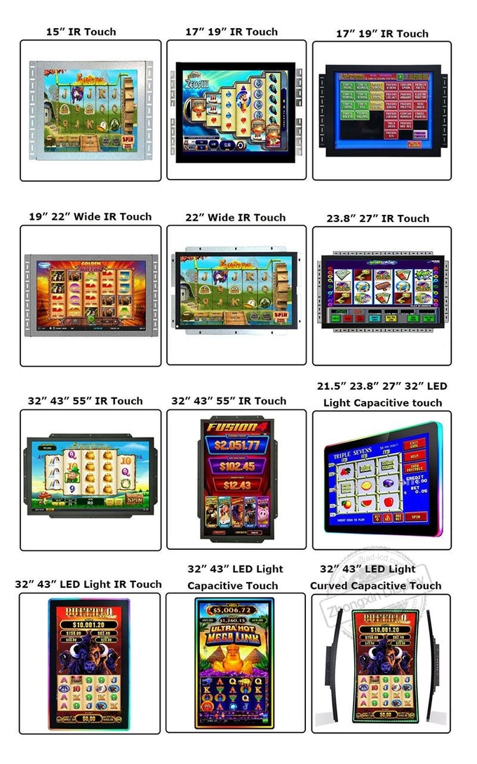 32 Inch LED Light Display 1920x1080 PCAP Touch Screen Monitor For IGS/Fire Link/FUSION Game
