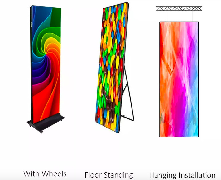Floor Standing WIFI Control Poster Led Display Light Weight Magic Digital Mirror P2.5