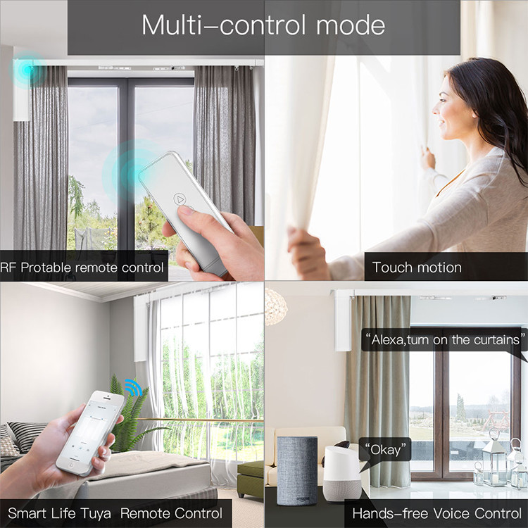 Household Life Mobile APP Control Smart Curtain Motor Voice Control Tuya ZigBee Curtain Motor