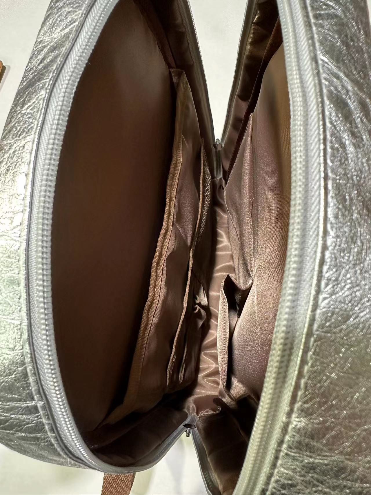 Biodegradable Golden Silver Reusable Washable Kraft Paper Backpack