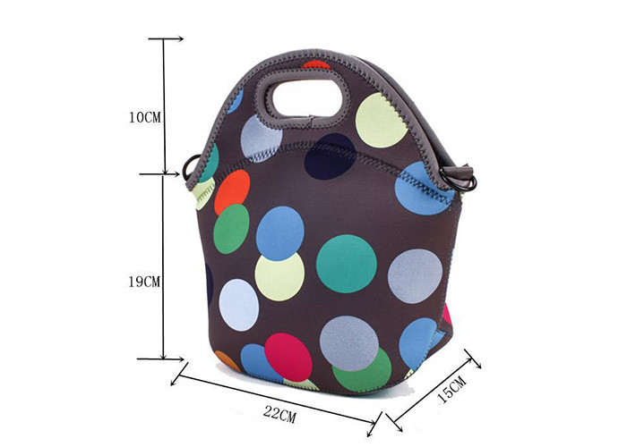 Neoprene Blue Insulated Tote Lunch Bag For Picnic Durable Fashionable