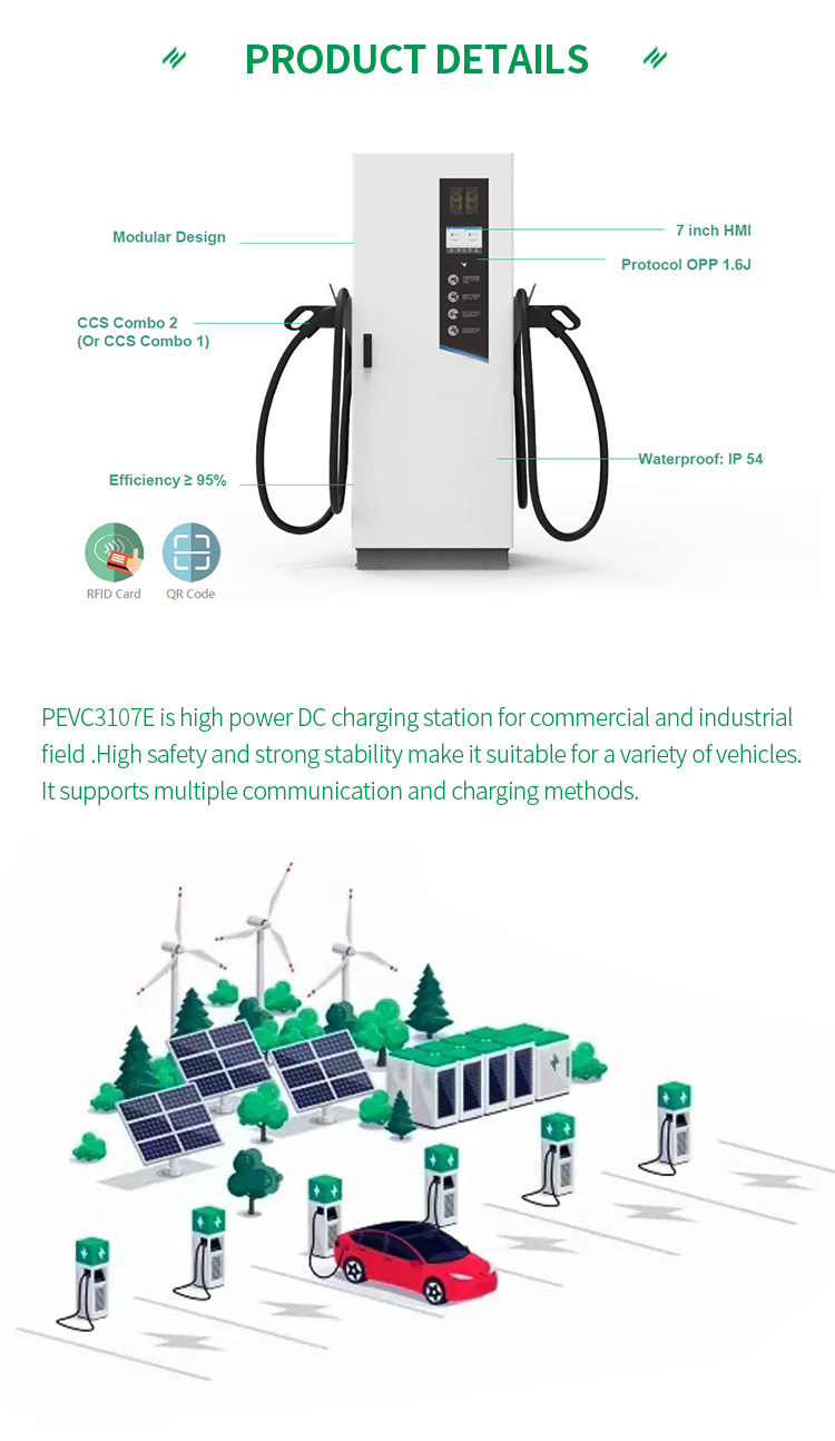 50/ 60Hz DC Fast Charger For EV 30kw 4g And Wifi Public DC Fast Charger