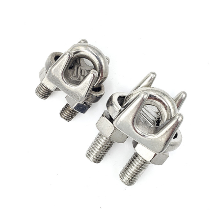 DIN 741 Drop Forged Stainless Steel Wire Rope Clamp For Cable End Connections