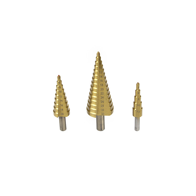 3 PCS Step Bit Set Pagoda Step Cone Drill Bits
