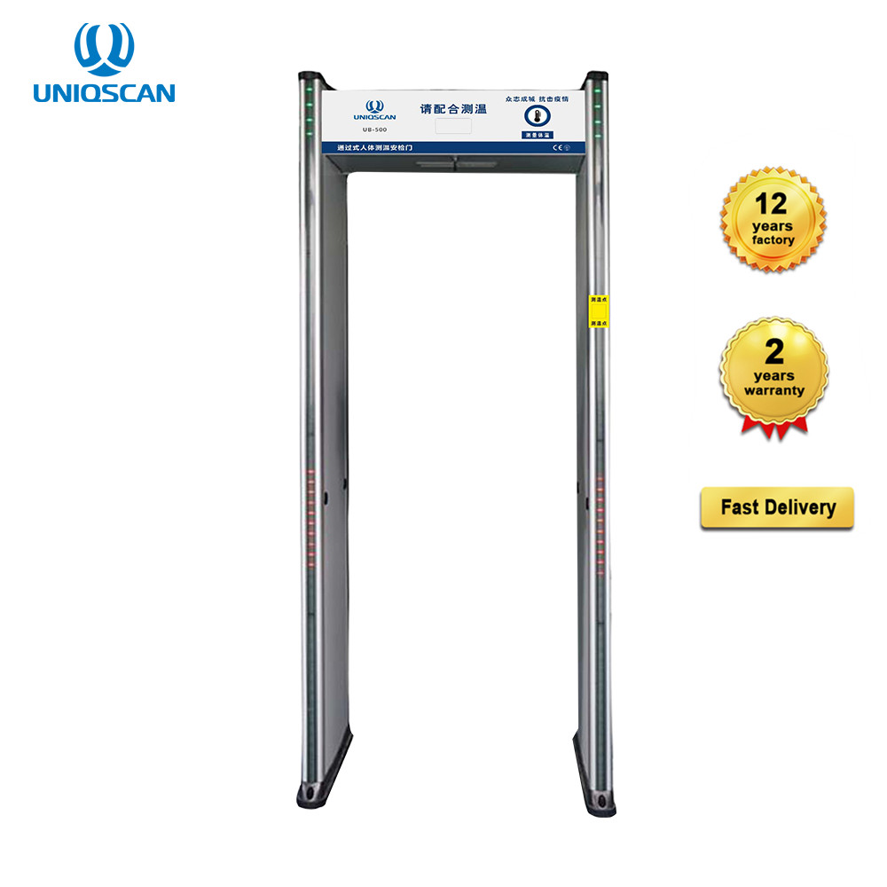 6 Detecting Zones Walk Through Body Temperature Scanning Gate Door Frame Metal Detector With 2 Years Warranty
