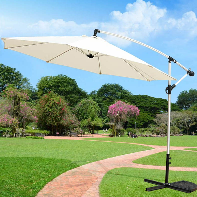 3m Banana Courtyard Aluminum Cantilever Umbrella For Garden Outdoor