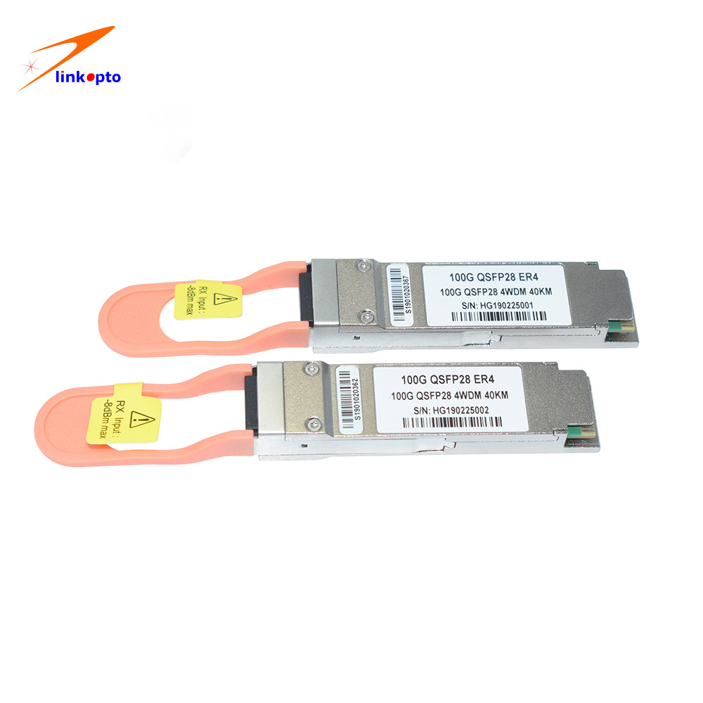 Fibre Optic OTU4 Line Interface 4WDM 100G QSFP28 Transceiver 4 X 28Gb/S