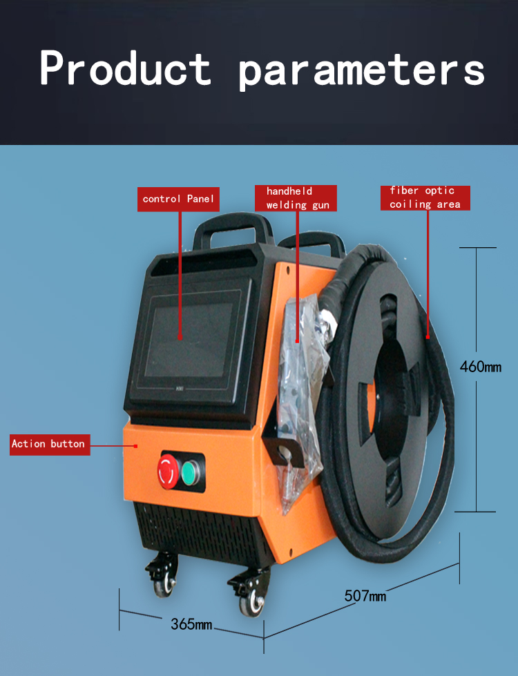 1500W Air Cooling Laser Welder Handheld Fiber Laser Welding Machine 4 in 1 Cutting Welding Cleaning for Metal Air Cooled Laser Function