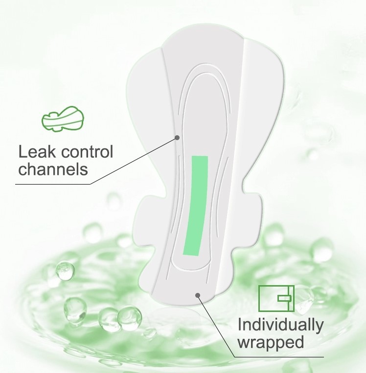 Lady Mentrual Healthy Cotton Day Use Anion Sanitary Napkin