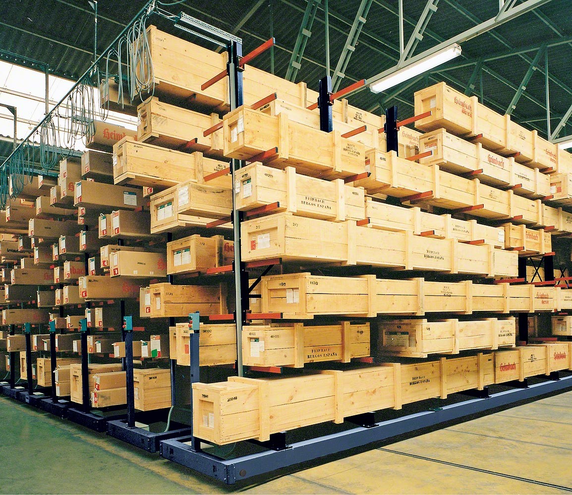 Customized Adjustable Cantilever Racking System Two Side Strong Load Capacity