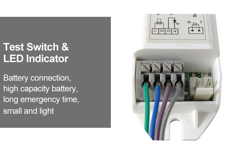 Full Power 1-3 Hour LED Emergency Conversion Kit for Linear Light