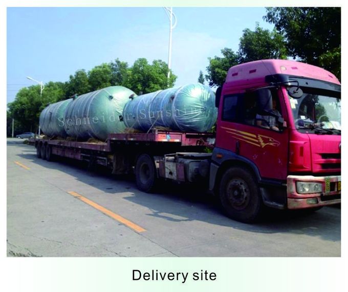 Green Color Screw Air Compressor Parts Gas Storage Tank Carbon / Stainless Steel