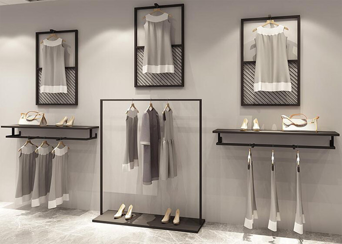 OEM And ODM Service Clothing Display Rack / Clothing Wall Display
