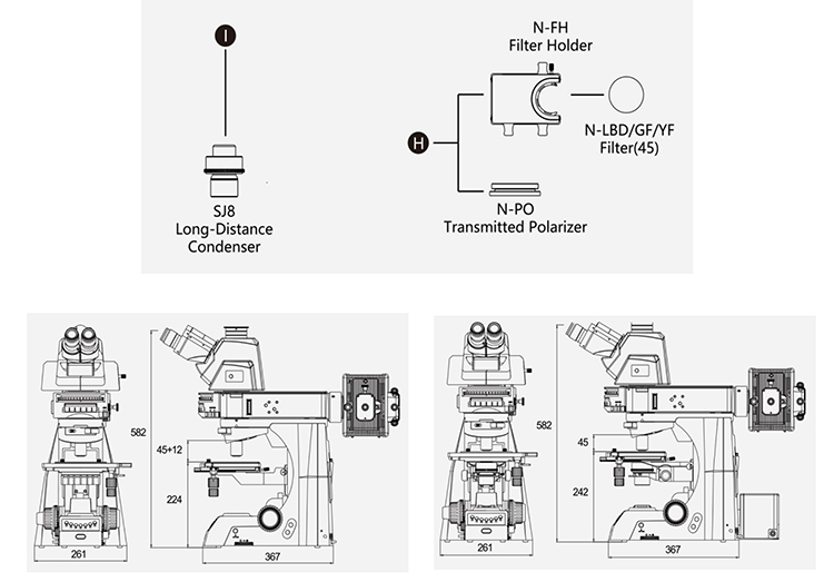 Microscope Semi APO BF+DF+DIC+PL A13.1095-R Full Auto Reflect Portable Metallurgical