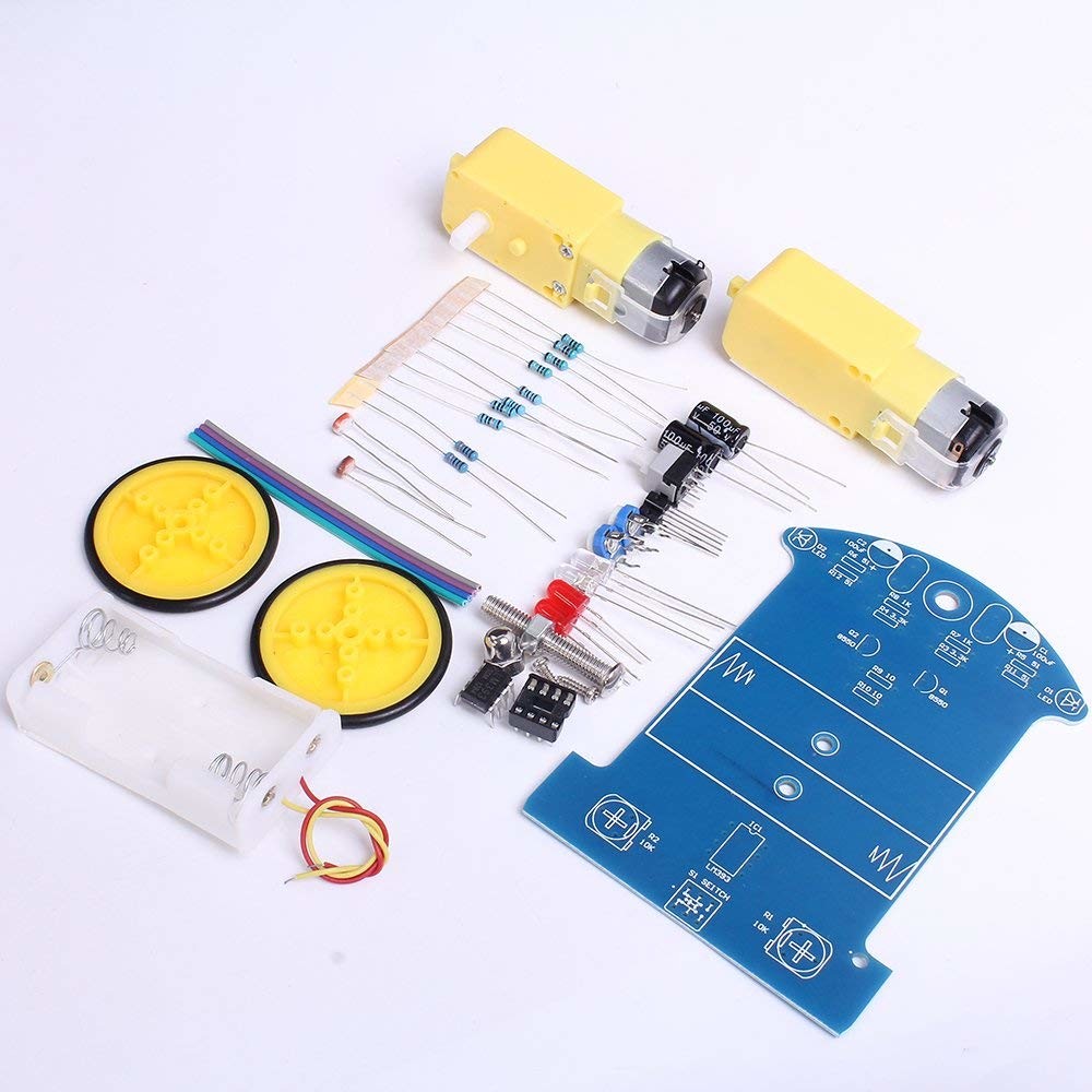 D2 - 1 Intelligent Arduino Car Robot , Yellow / Bule Arduino Robot Car Kit