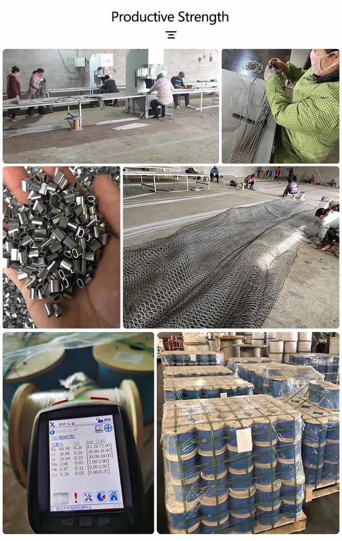 stainless steel knotted rope mesh