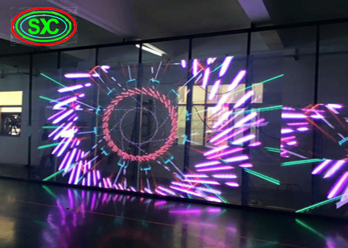 2880Hz 6500cd/m2 P7.8mm Transparent LED Display SMD2020