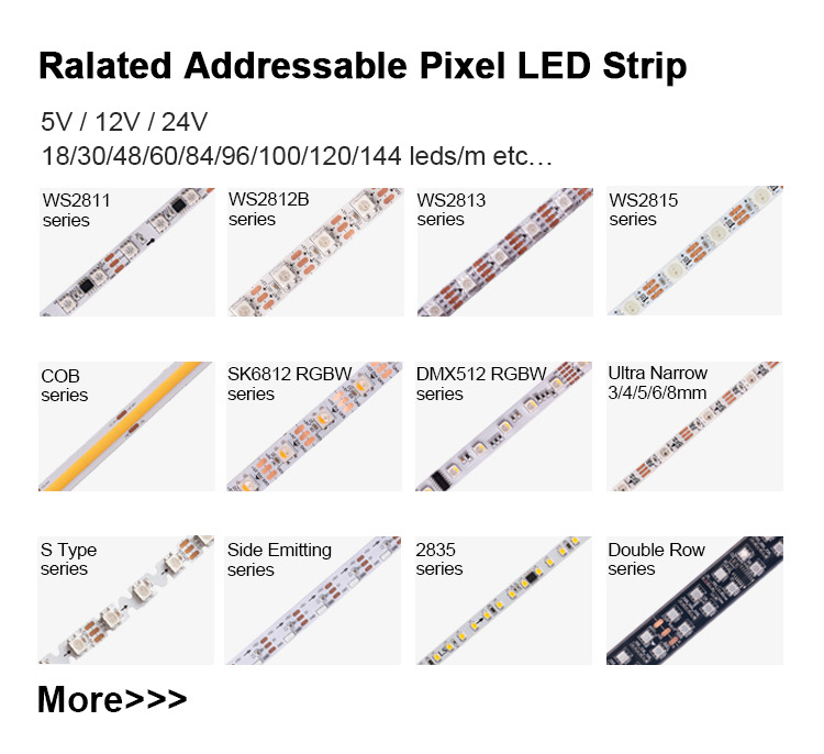 SMD2835 Single Color LED Strip Running Water Flowing With Touch Control ODM