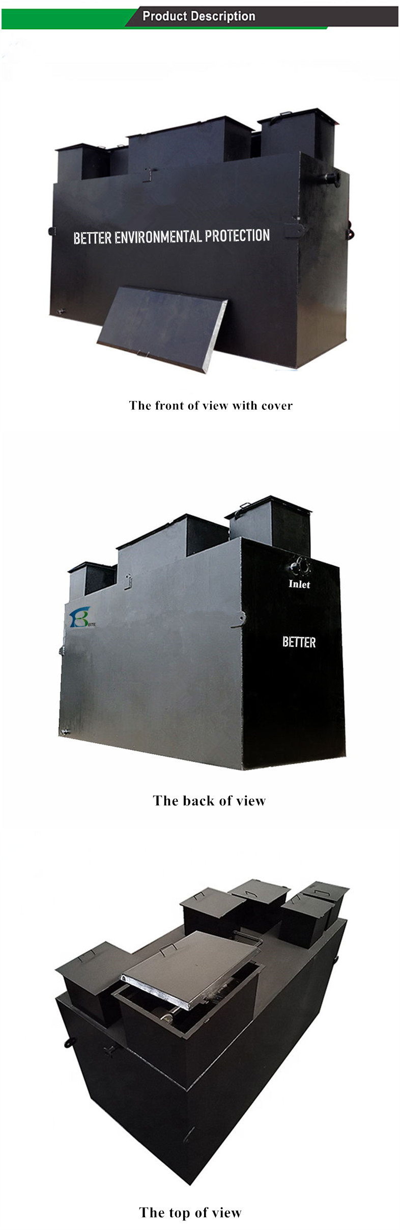 MBR MBBR Integrated Sewage Treatment Equipment Customizable for Customer Requirements