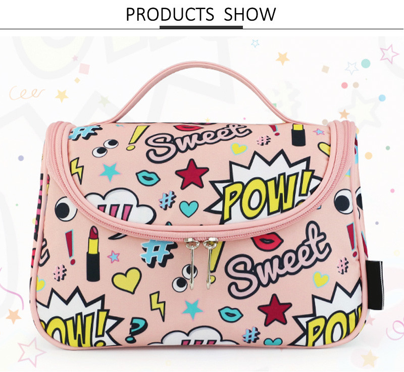 Portable Travel Oxford Waterproof Cosmetic Hanging Bag
