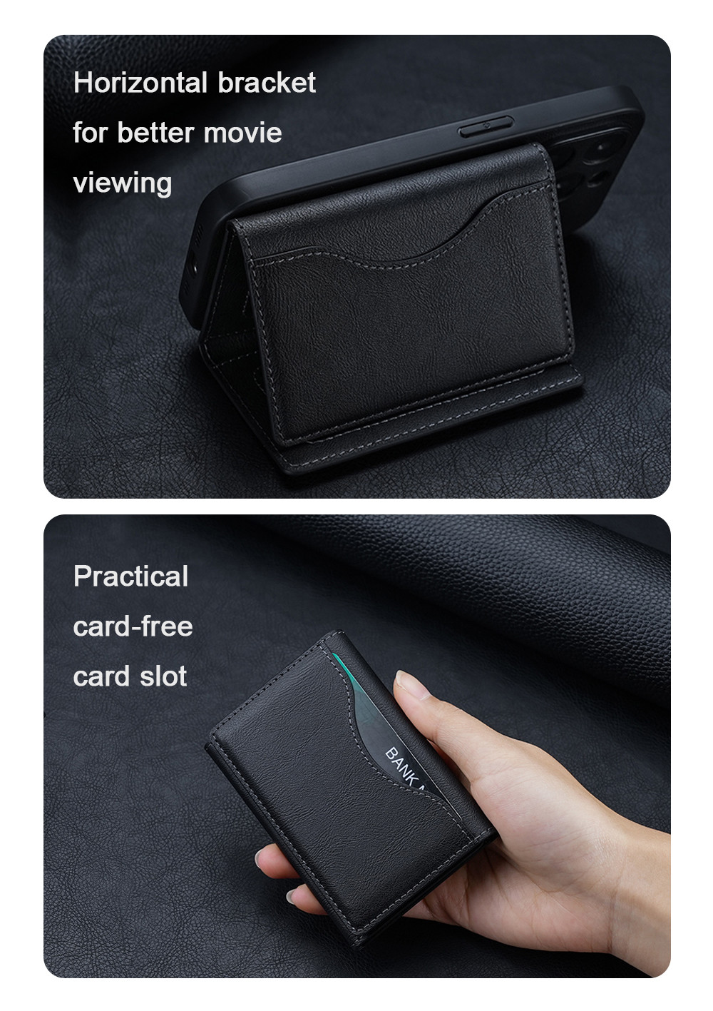 Compact Magnetic Closure Wallet With Slim Design RFID Blocking