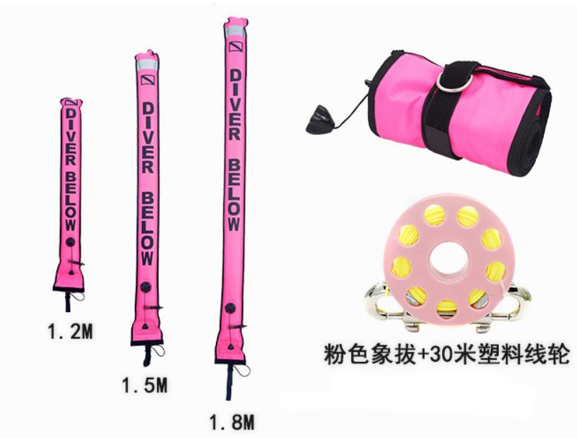 Composite Nylon Scuba Diving Accessories DSMB And Reel With Vent Valve