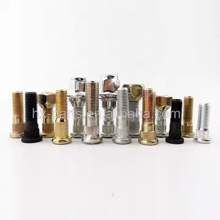 25mm Thread Length Extended Lug Studs Steel 12mm Diameter Knurl