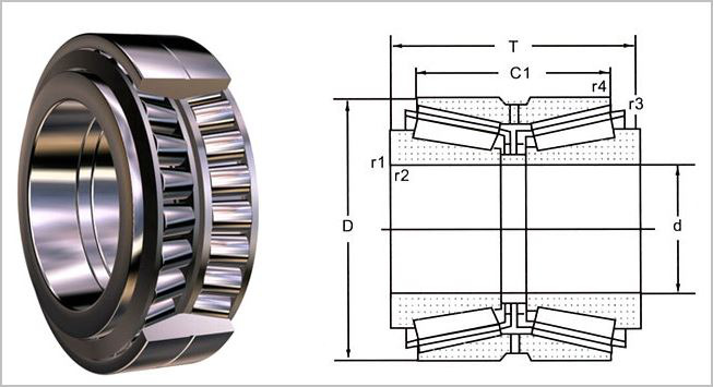 381x590.6x244.5 mm GCR15 double row taper roller bearing M268730/M268710CD