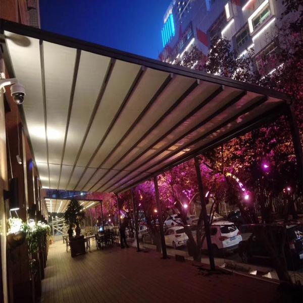 PVC Motorized Louvered Pergola Roof Sunshade Aluminum Patio Covers
