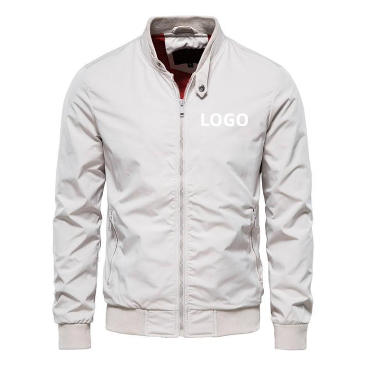 Warm Custom Down Jacket Men Solid Color Spring Autumn Handsome Casual Jacket