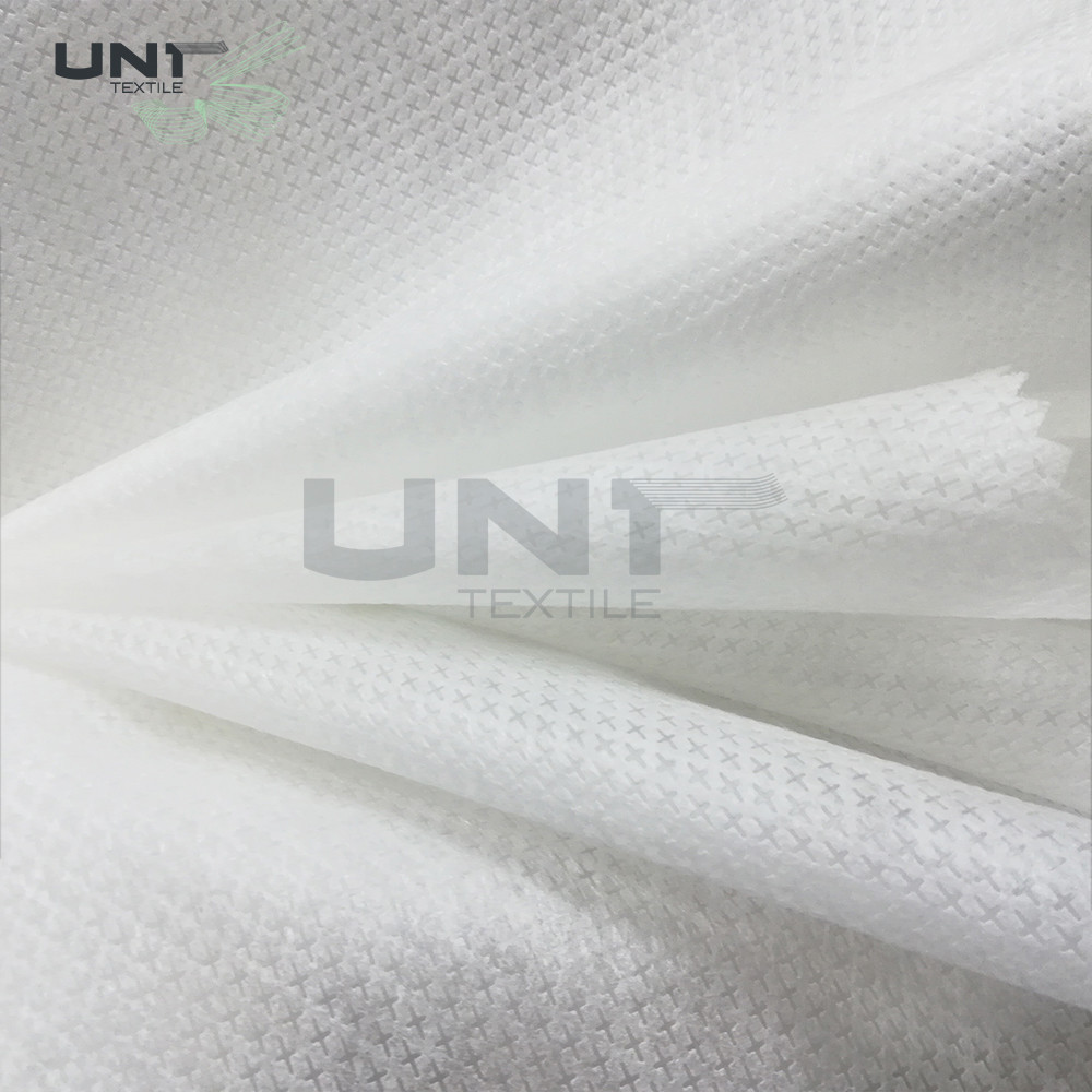 100% Nylon Non Woven Interlining Long Fiber Spunbond Rolls 50gsm Customized Pattern