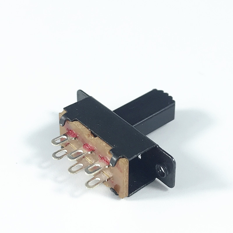 Slide Switch, DPDT 6Pin Sliding Switch, Vertical Side Push Tact Switch,Interruptor On-Off Micro Toggle Switch