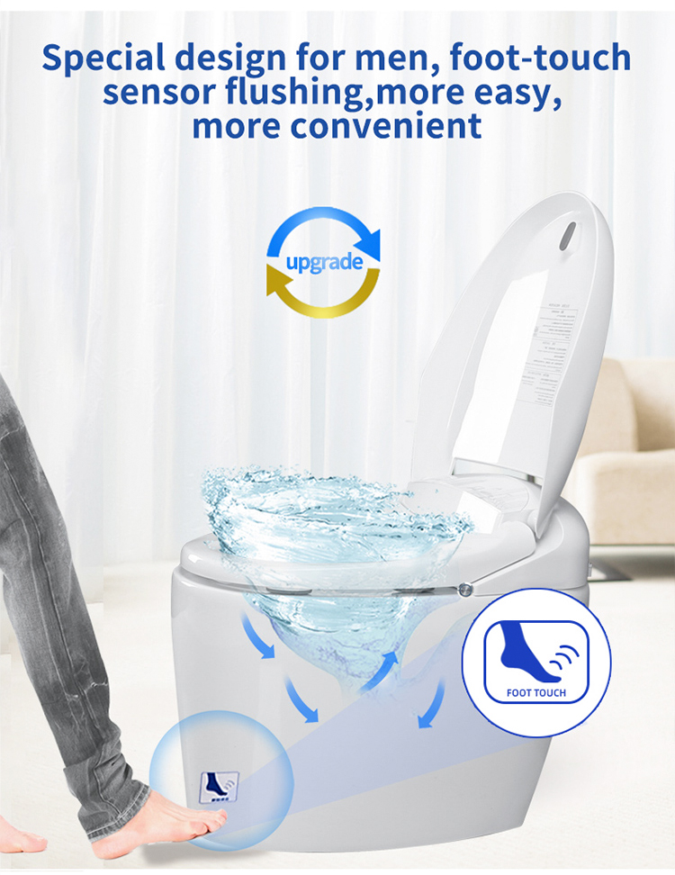 Automatic Operation One Piece Dual Flush Toilet Automatic Heating