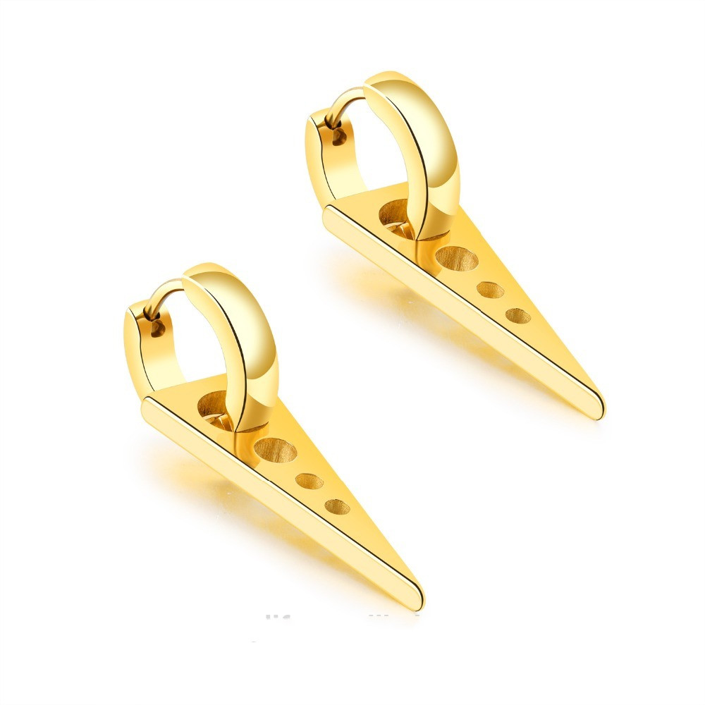 Newest Men's Fashion Jewelry Stainless Steel Triangle Hoop Earring