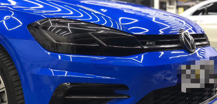 Trailers Ice Cream Glossy Blue Car Wrap Vinyl Hides Scratch 140gsm